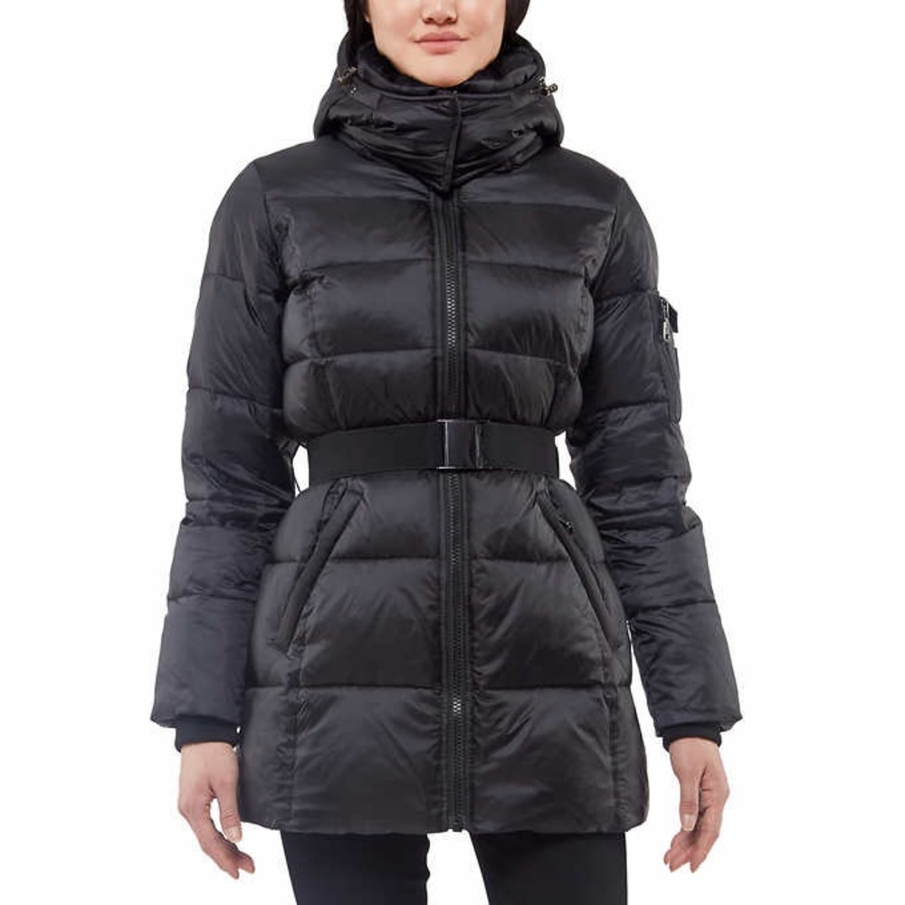 NWT Vince Camuto Belted Jacket w/Removable Hood